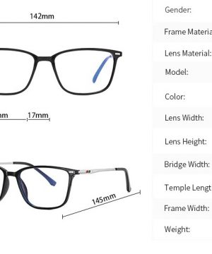 Štýlové okuliare s ochranným filtrom na prácu s počítačom