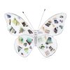 Luxusná brošňa zo smaltu v tvare motýľa v bielej farbe
