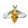 Luxusná transparentná brošňa v podobe farebnej včely