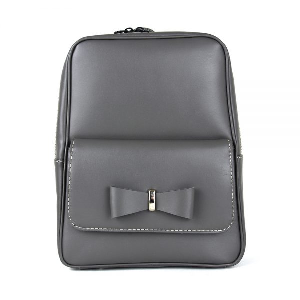 Luxusný kožený ruksak z pravej hovädzej kože č.8666 v šedej farbe