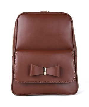 Luxusný kožený ruksak z pravej hovädzej kože č.8666 v hnedej farbe