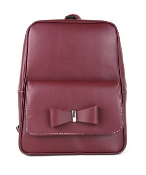 Luxusný kožený ruksak z pravej hovädzej kože č.8666 v bordovej farbe