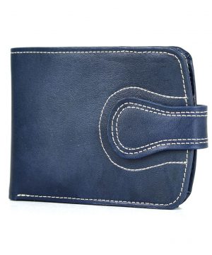 Luxusná elegantná kožená peňaženka č.8467 v modrej farbe