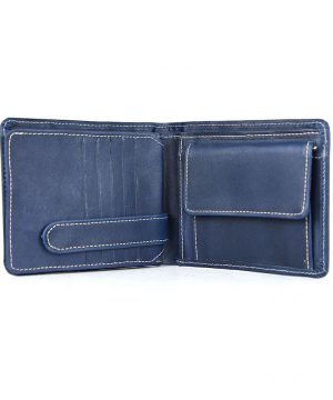 Luxusná peňaženka z prírodnej kože č.7992 v modrej farbe