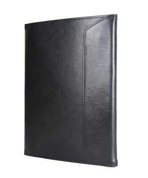 Luxusný kožený pracovný zápisník A5 v čiernej farbe