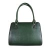 Luxusná kožená kabelka 8614 ručne tamponovaná a tieňovaná v tmavo zelenej farbe