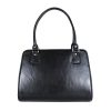 Luxusná kožená kabelka 8614 v čiernej farbe