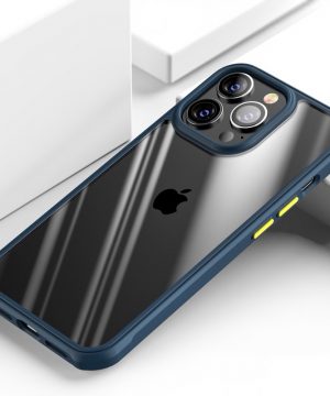 Luxusné nárazuvzdorné púzdro pre iPhone 13 Pro MAX, modrá farba