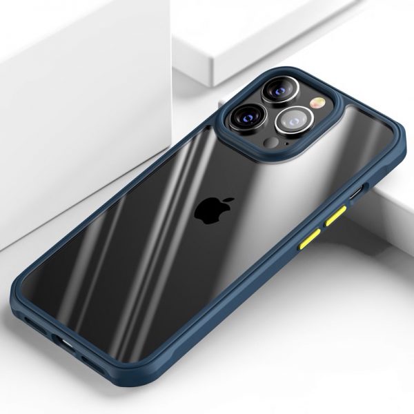 Luxusné nárazuvzdorné púzdro pre iPhone 13, modrá farba