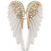 Luxusná brošňa na oblečenie v podobe bielych anjelských krídel