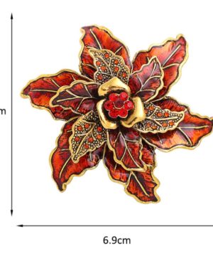 Luxusná brošňa na oblečenie v tvare prepracovanej kvetiny