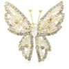 Luxusná brošňa na oblečenie v tvare roztomilého motýľa s kryštálikmi