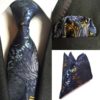 Spoločenská kravata a vreckovka - sada s luxusným motívom