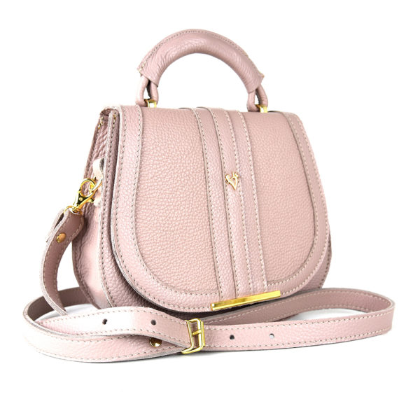 Luxusná kožená kabelka v ružovej farbe