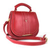 Luxusná kožená kabelka v červenej farbe