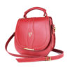 Luxusná trendová kožená kabelka v červenej farbe