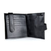 Luxusná kožená peňaženka s bohatou výbavou so zapínaním č.8334 v čiernej farbe
