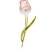 Prepracovaná smaltovaná brošňa v tvare ružového tulipánu