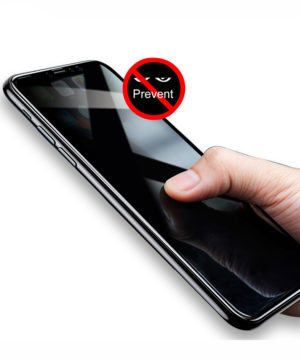 Alternative view of 3D Ochranné sklo s filtrom diskrétnosti pre iPhone X, biela farba