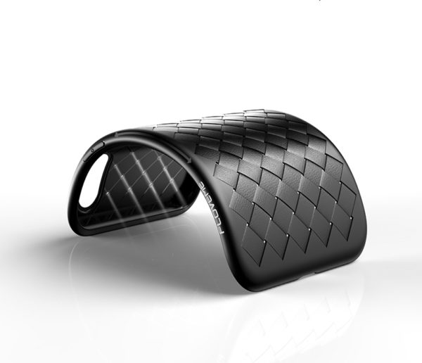 Silikónový pletený kryt Woven pre iPhone X v červenej farbe - Image 4