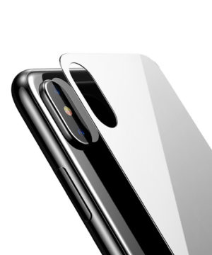 Tvrdené ochranné sklo na zadnú časť iPhonu X - biela farba