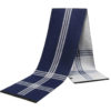 Kvalitný bavlnený pánsky šál v modro-sivej farbe
