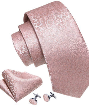 Luxusný kravatový set s ružovým vzorom