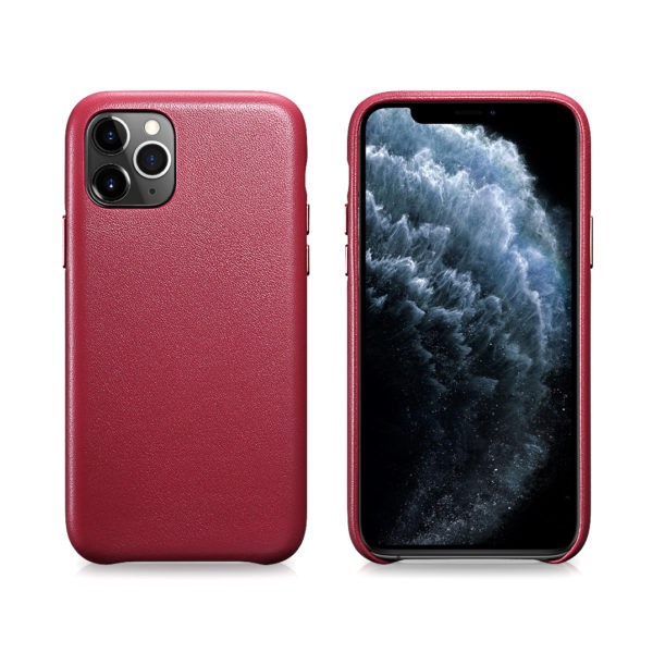 Kožený kryt pre iPhone 11 PRO MAX, Real Leather RED