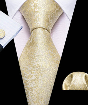 Luxusný kravatový set so zlatým vzorom