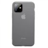 Ochranný silikónový obal pre iPhone 11, Jelly Liquid v transparentnej čiernej farbe