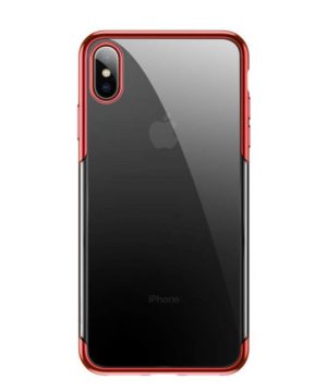 Ochranný silikónový obal pre iPhone XS MAX v červenej farbe