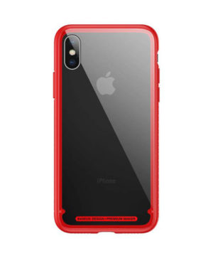 Sklenený obal pre iPhone X v červenej farbe