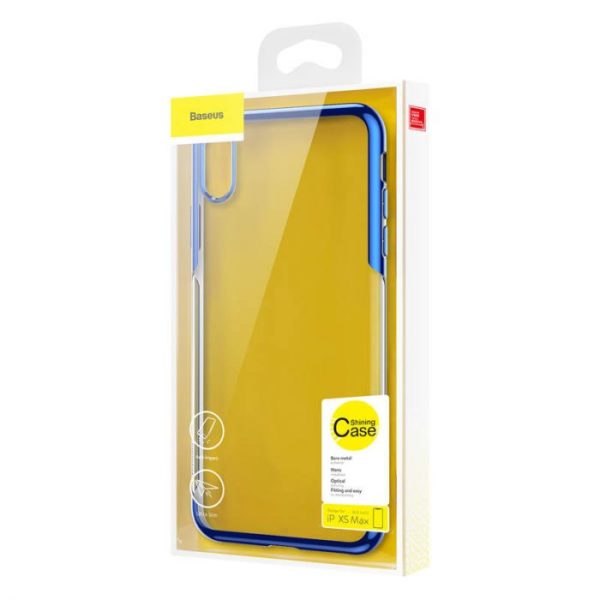 Luxusný ochranný silikónový obal pre iPhone XS MAX v modrej farbe - Image 9