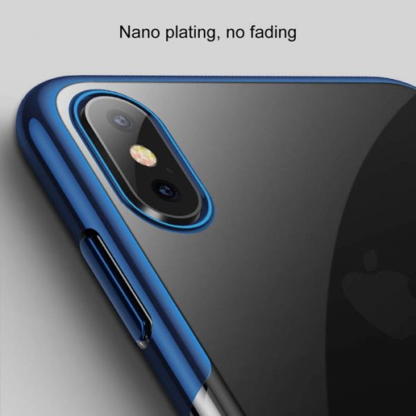 Luxusný ochranný silikónový obal pre iPhone XS MAX v modrej farbe - Image 5