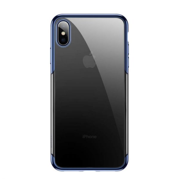 Ochranný silikónový obal pre iPhone XS MAX v modrej farbe
