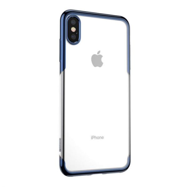 Luxusný ochranný silikónový obal pre iPhone XS MAX v modrej farbe - Image 8