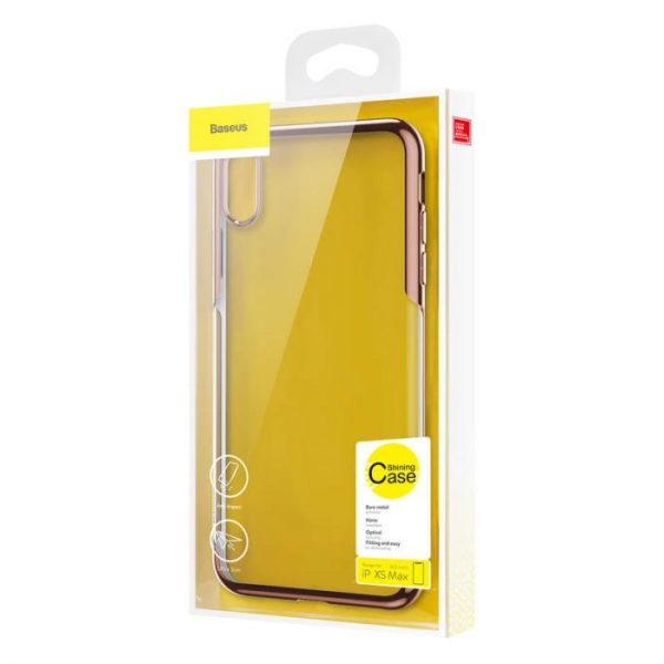 Luxusný ochranný silikónový obal pre iPhone XS MAX v zlatej farbe - Image 8