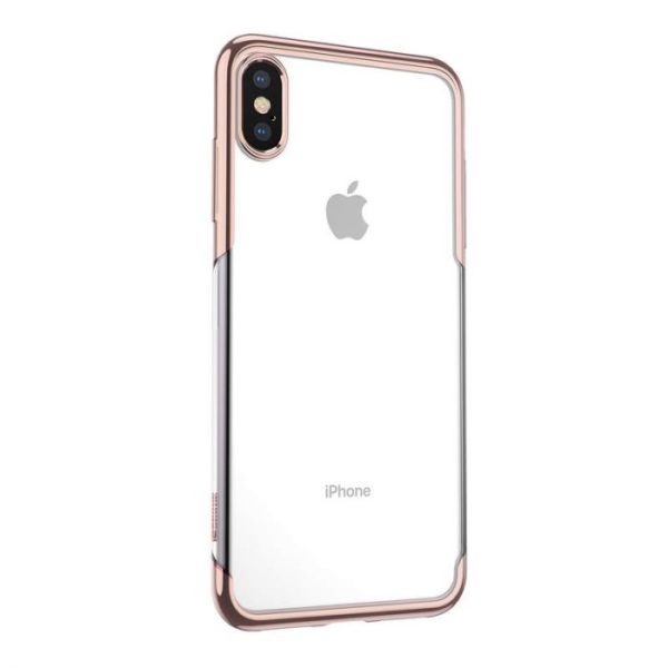 Luxusný ochranný silikónový obal pre iPhone XS MAX v zlatej farbe - Image 6