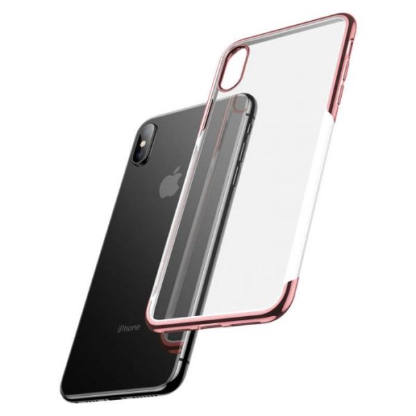 Luxusný ochranný silikónový obal pre iPhone XS MAX v zlatej farbe - Image 3