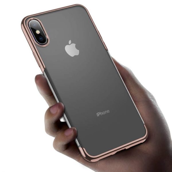Luxusný ochranný silikónový obal pre iPhone XS MAX v zlatej farbe - Image 5
