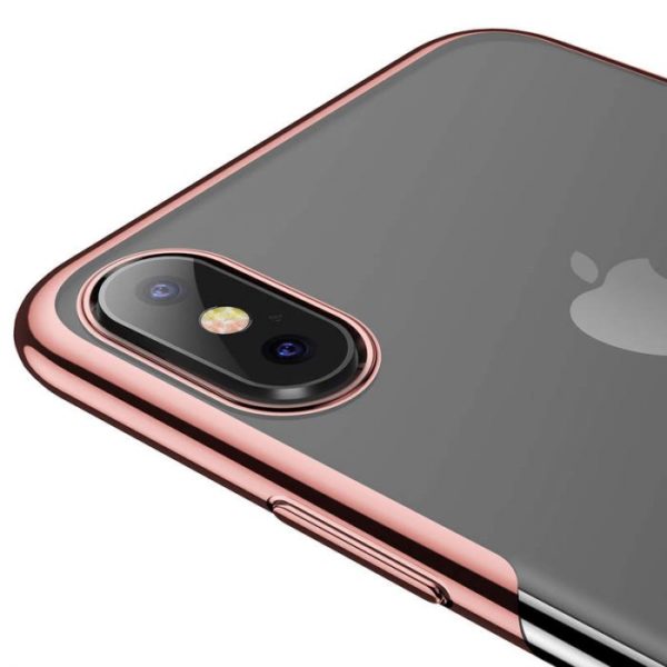 Luxusný ochranný silikónový obal pre iPhone XS MAX v zlatej farbe - Image 7
