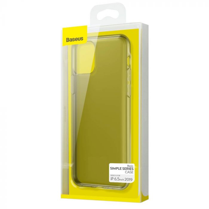 Luxusné ochranné silikónové puzdro pre iPhone 11 Pro MAX, Simplicity Series v transparentnej čiernej farbe – Obrázok 3