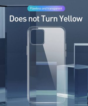 Luxusné ochranné silikónové puzdro pre iPhone 11 Pro MAX, Simplicity Series v transparentnej čiernej farbe – Obrázok 7