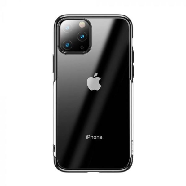 Ochranné silikónové puzdro pre iPhone 11 Pro MAX v čiernej farbe