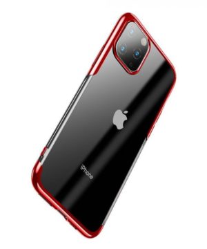 Luxusné ochranné silikónové puzdro pre iPhone 11 Pro MAX v červenej farbe – Obrázok 3