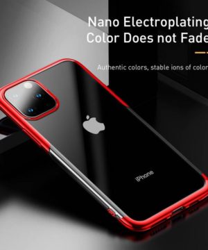 Luxusné ochranné silikónové puzdro pre iPhone 11 Pro MAX v červenej farbe – Obrázok 5