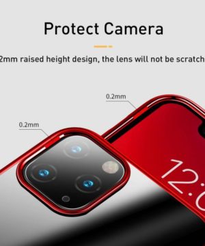 Luxusné ochranné silikónové puzdro pre iPhone 11 Pro MAX v červenej farbe – Obrázok 8