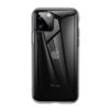 Ochranný silikónový obal pre iPhone 11 Pro MAX, Safety Airbags v transparentnej čiernej farbe