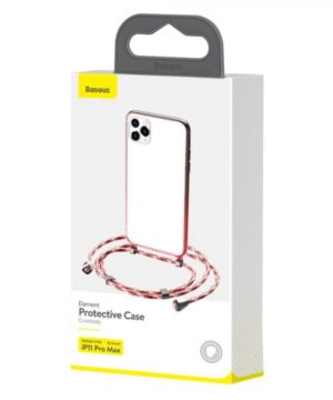 Luxusný ochranný crossbody obal pre iPhone 11 Pro MAX, Case Element Crossbody Red – Obrázok 3