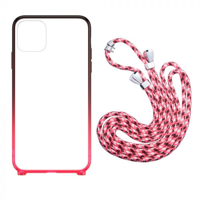 Luxusný ochranný crossbody obal pre iPhone 11 Pro MAX, Case Element Crossbody Red – Obrázok 10